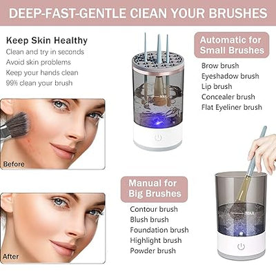 3-in-1 Electric Makeup Brush Cleaner β Automatic Makeup Brush Washing & Drying Machine