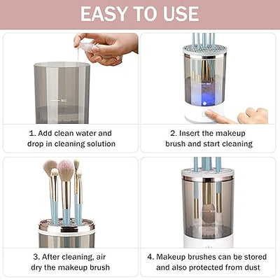 3-in-1 Electric Makeup Brush Cleaner β Automatic Makeup Brush Washing & Drying Machine