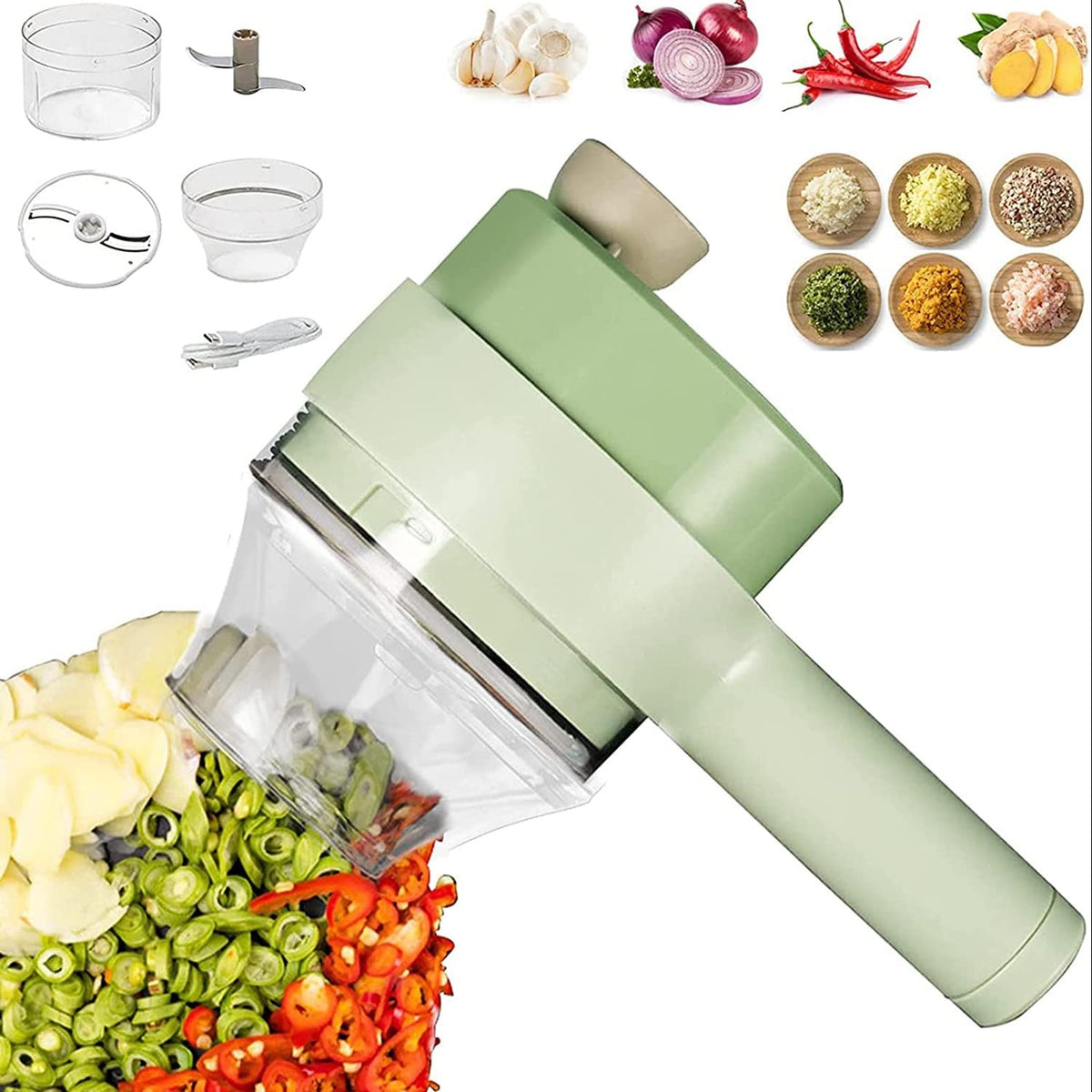 Electric Handheld Vegetable Cutter & Food Chopper β Multifunctional Kitchen Tool