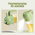 2-in-1 Glass Oil Sprayer & Dispenser – 500ml Spray and Pour Oil Bottle
