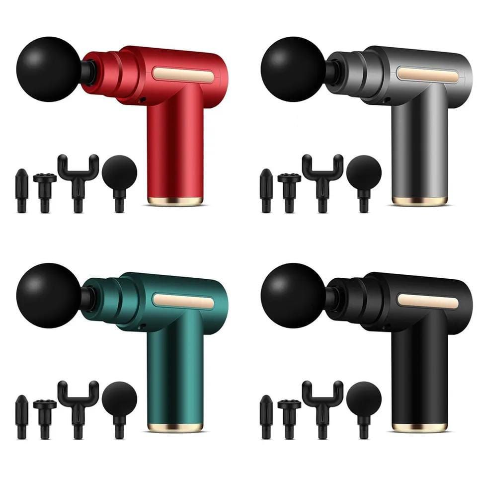 Professional Massage Gun – Deep Tissue Muscle Massager with 4 Interchangeable Heads