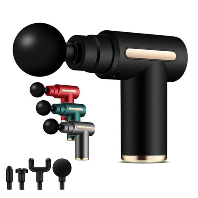 Professional Massage Gun – Deep Tissue Muscle Massager with 4 Interchangeable Heads