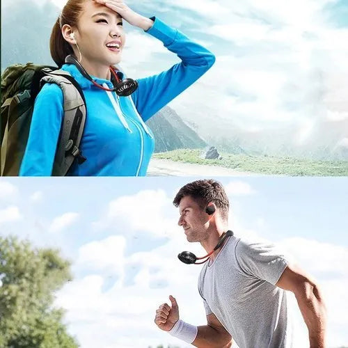 7-Wing Rechargeable Neck Fan – Portable Hands-Free Personal Cooling Fan