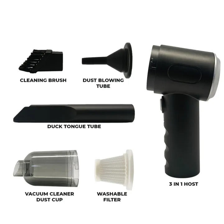 3-in-1 Portable Wireless Vacuum Cleaner AS 228 – Cordless Handheld Vacuum for Car, Home & Office