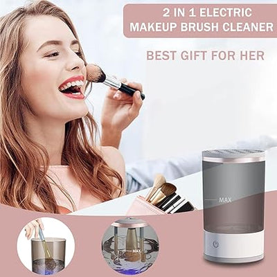 3-in-1 Electric Makeup Brush Cleaner – Automatic Makeup Brush Washing & Drying Machine