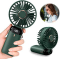 Digital Display Mini Fan – 5-in-1 USB-C Rechargeable Portable Fan