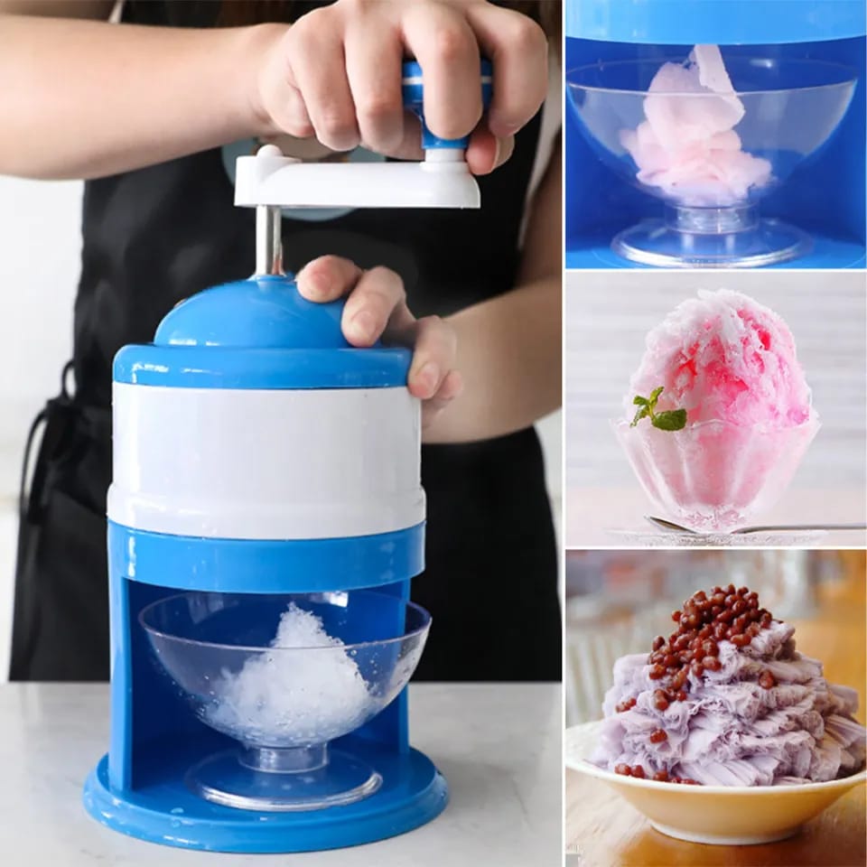 Manual Ice Crusher – Gola Ganda Ice Shaver Maker for Homemade Frozen Treats
