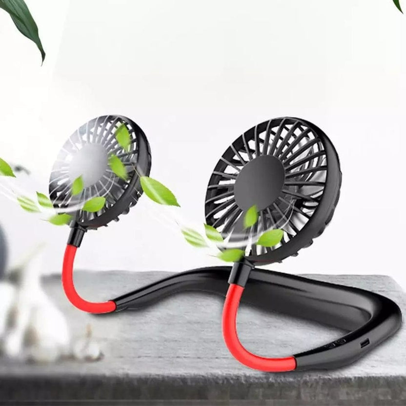 7-Wing Rechargeable Neck Fan – Portable Hands-Free Personal Cooling Fan