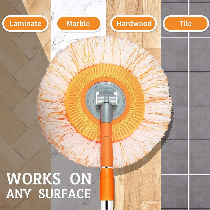 Extendable Telescopic Mop with Microfiber Cloth Head – Adjustable Floor Cleaning Mop