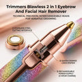 Flawless 2-in-1 Eyebrow & Facial Hair Remover – Rechargeable Precision Trimmer