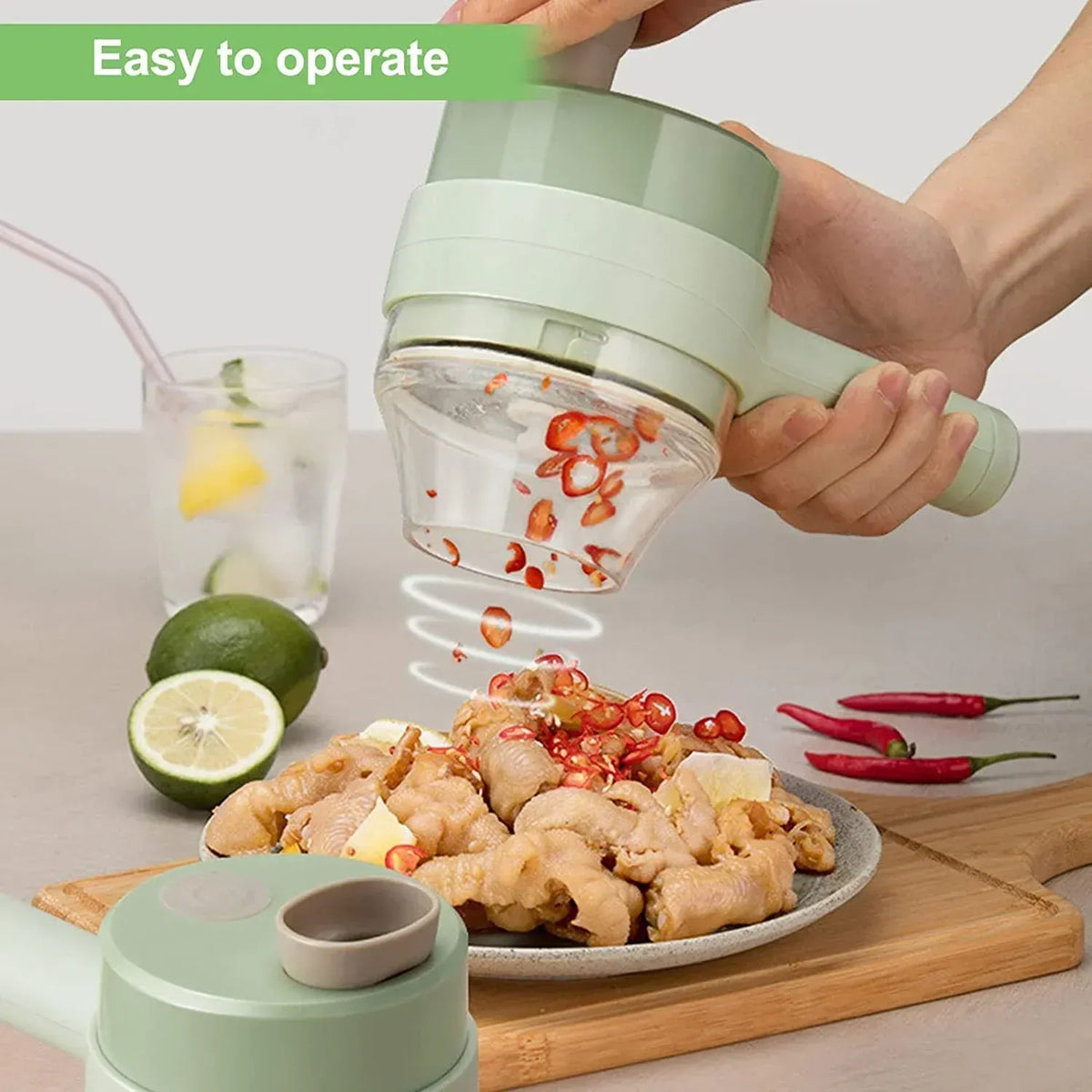 Electric Handheld Vegetable Cutter & Food Chopper – Multifunctional Kitchen Tool