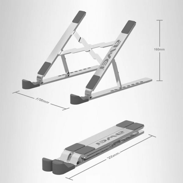 Premium Aluminum Laptop Stand – Foldable Adjustable Ergonomic Holder up to 18 Inch